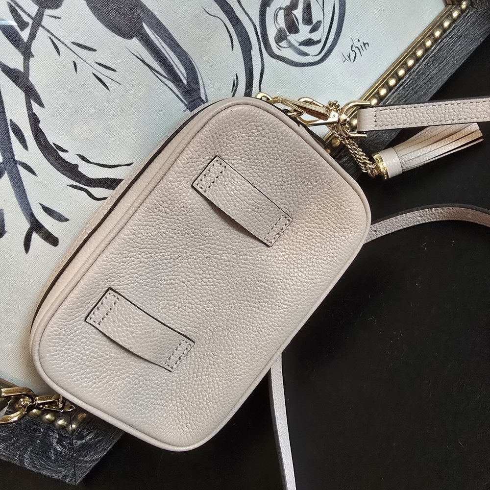 Michael Kors Jet Set Small Pebbled Leather Convertible Crossbody Belt Bag Soft P - Picture 6 of 11